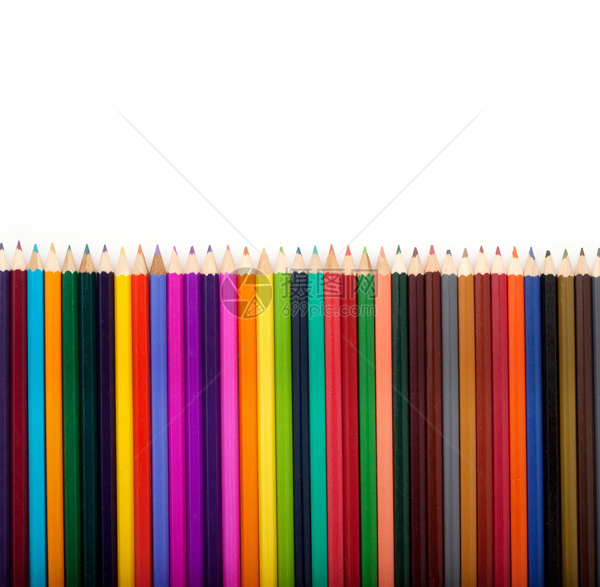 彩色铅笔分类工作室摄影教育蜡笔白色工艺团体水平艺术照片图片