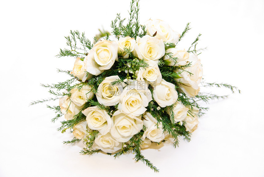 新娘花束婚礼庆典仪式白色新人玫瑰图片