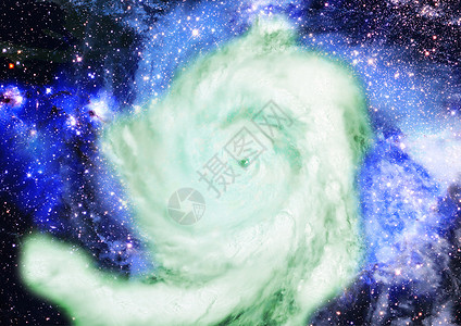 遥远的螺旋星系星星轨道辉光星云天文学行星辉煌光环宇航员飞船背景图片