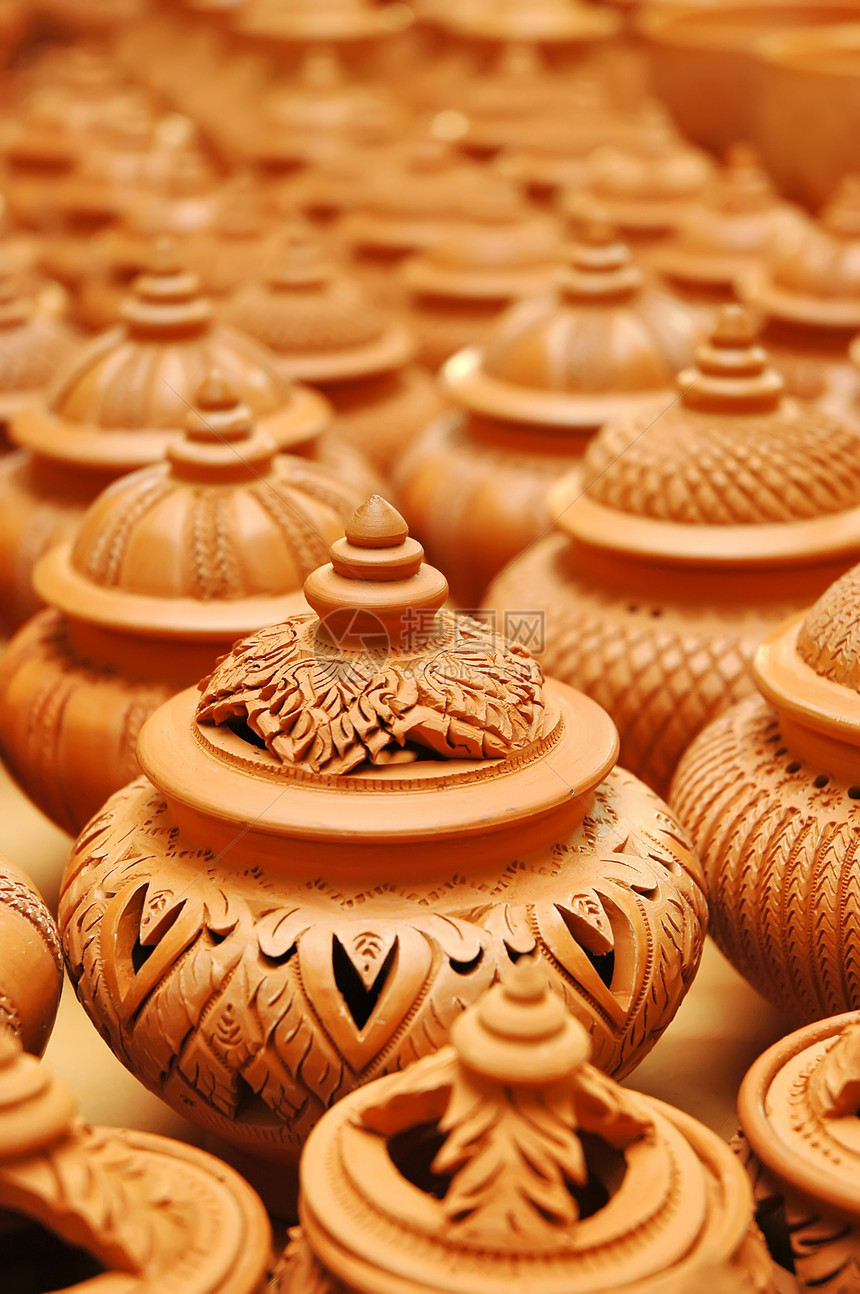罐园艺水壶装饰花瓶大地线圈陶器三重奏陶瓷工艺图片