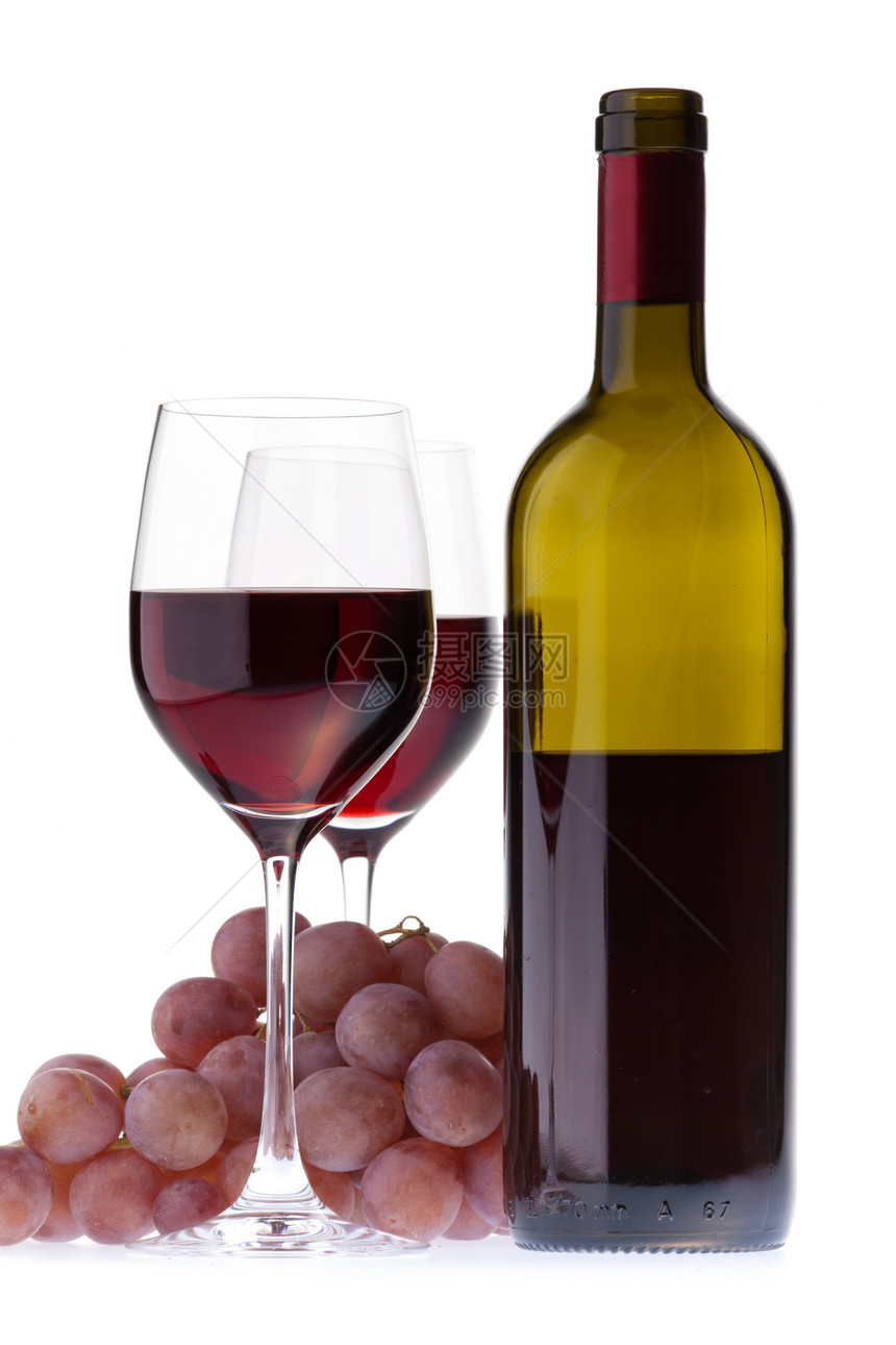两杯深红红葡萄酒标签杯子生活玻璃液体食物作品餐厅场景绿色图片