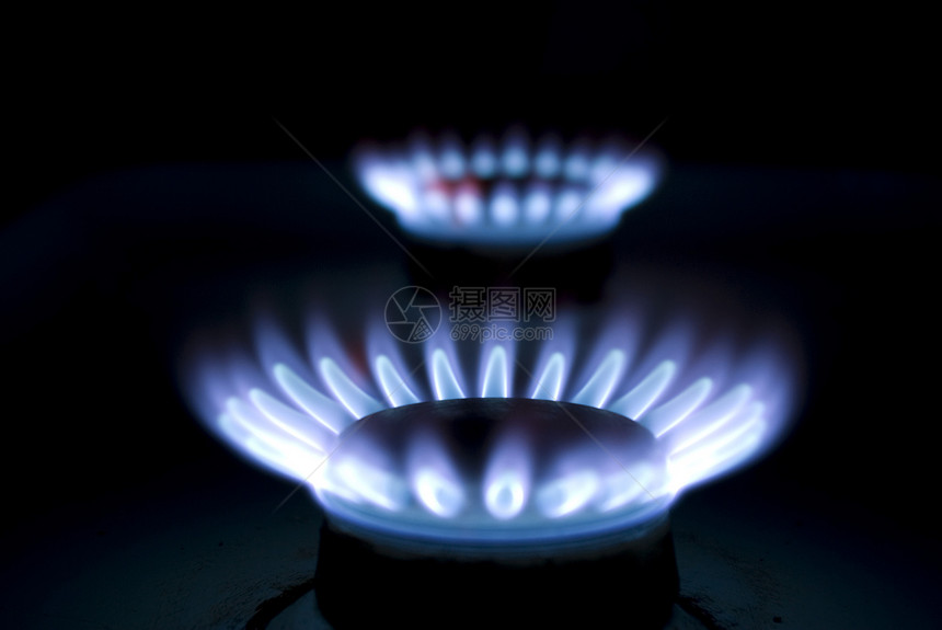 蓝火气体力量白炽烤箱蓝色厨房燃烧椭圆形圆圈甲烷图片