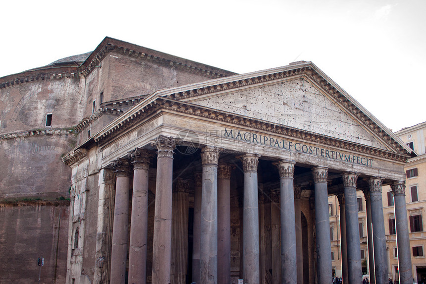 意大利罗马万神殿城市建筑学首都旅游街道游客旅行历史性艺术圆顶图片