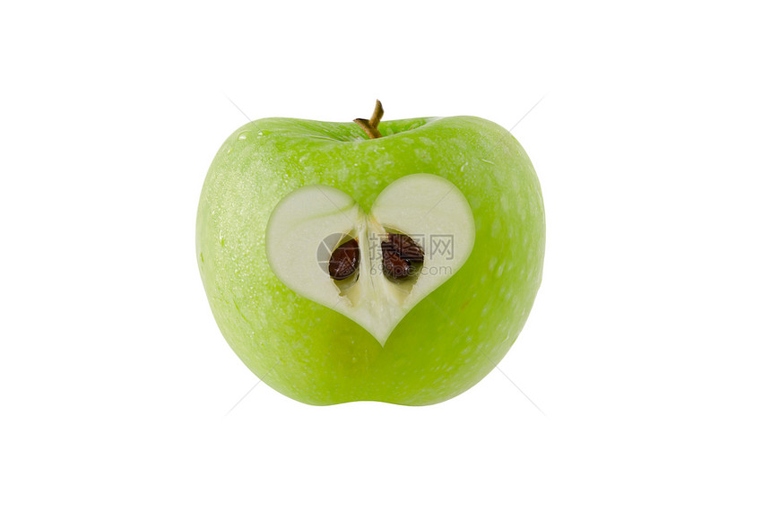 苹果水果白色营养绿色食物图片