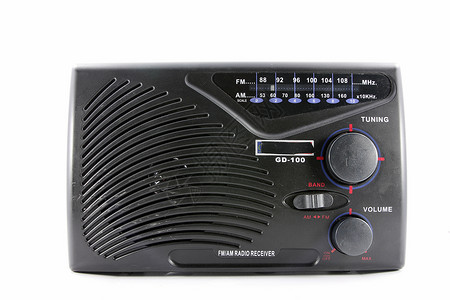 Cassette 播放器收音机晶体管音乐低音录音机车站立体声扬声器按钮体积背景图片