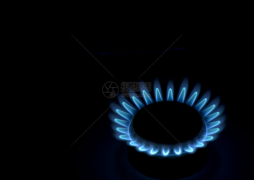 燃气火焰烤箱燃料火炉丙烷活力气体圆圈燃烧厨房白炽图片