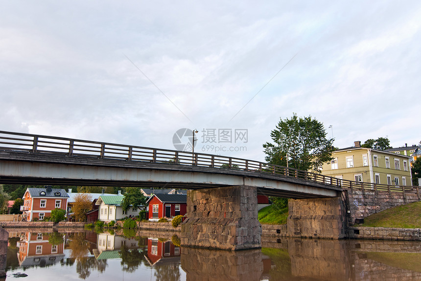 芬兰波尔沃市的河流图片