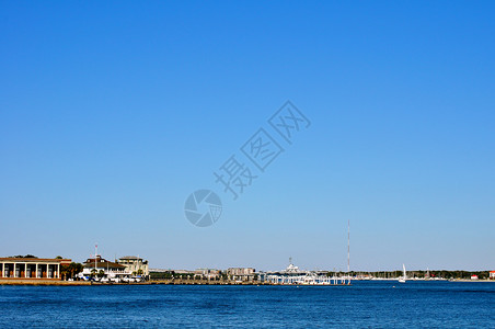 查尔斯顿SC海岸海岸码头海洋背景图片
