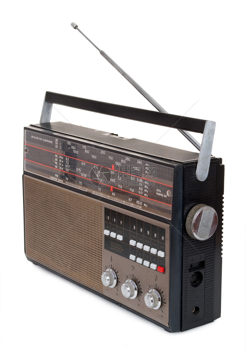 旧无线电台收音机频率风格技术播送广播复古盒子车站按钮图片