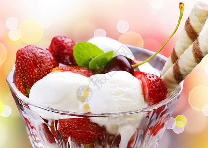 冰淇淋食物水果甜点乐趣奶油菜单香草味道边界美食背景图片