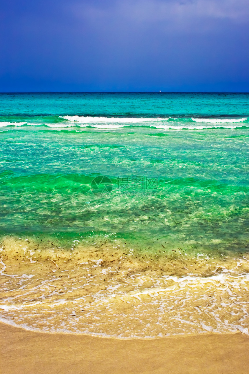 沙滩风暴旅行波纹海岸享受海景游泳海浪海洋风景太阳图片
