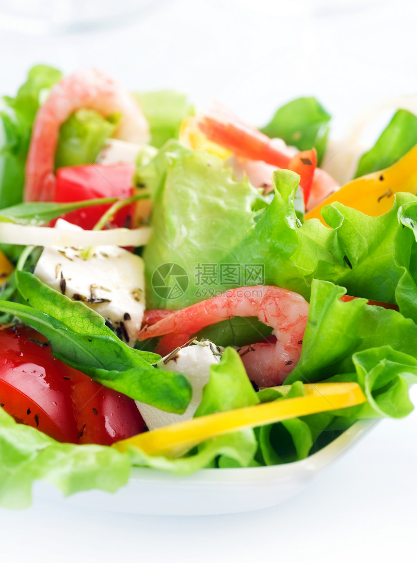 健康沙律和薄膜蔬菜午餐宏观叶子菜单食物卷曲沙拉环境美食图片