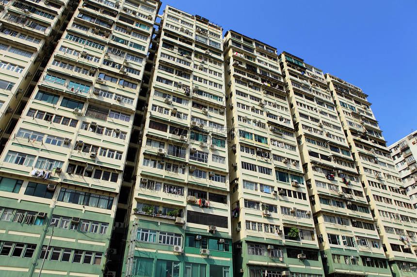 香港旧大楼城市高楼建筑地板窗户窗帘财产建筑学天空多层图片