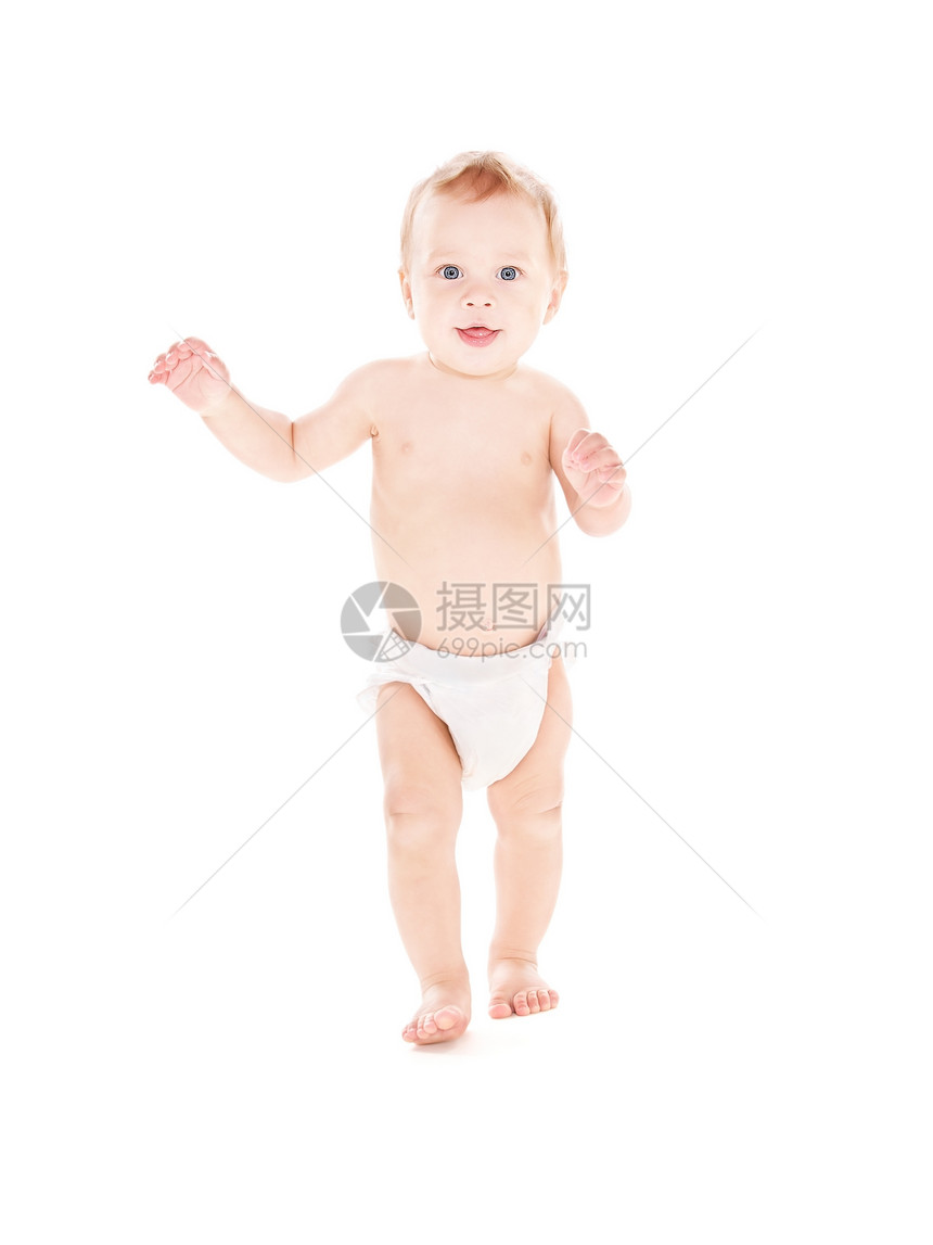 婴儿尿布中的男婴青少年男性皮肤育儿生活快乐男生卫生保健微笑图片