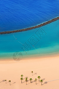 特内里费海滩蓝色的假期高清图片