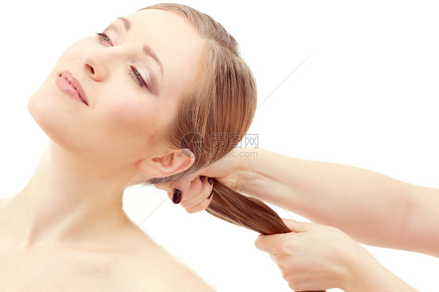 拉福利皮肤发型护理女性平衡乐趣肩膀头发卫生图片