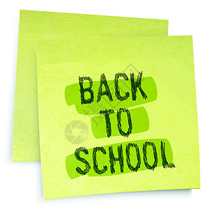 返回学校提醒 矢量插图 EPS10网络知识教育笔记阴影图钉笔记纸白色贴纸标签背景图片