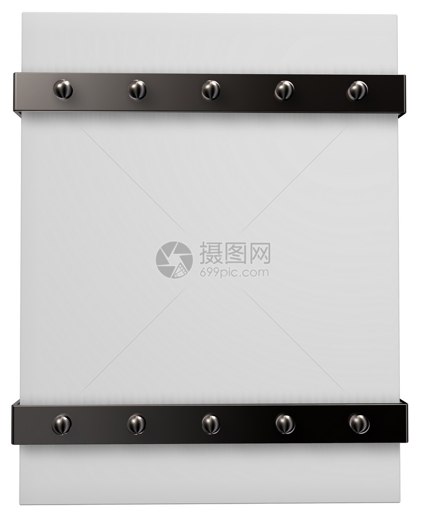 带有铁带的框框纸盒压花炼铁木板控制板灰色金属插图条纹技术图片