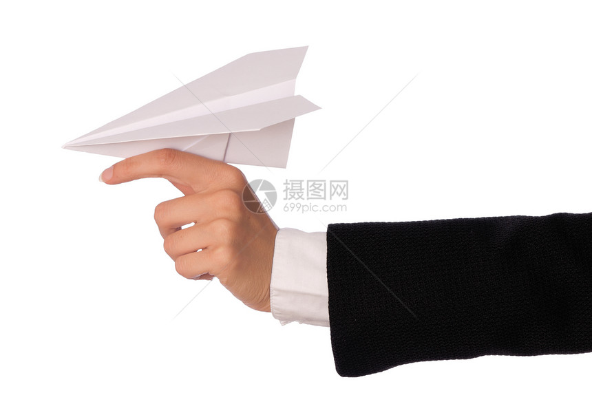纸平面女士飞行运输飞机套装休息投掷领导商务车辆图片