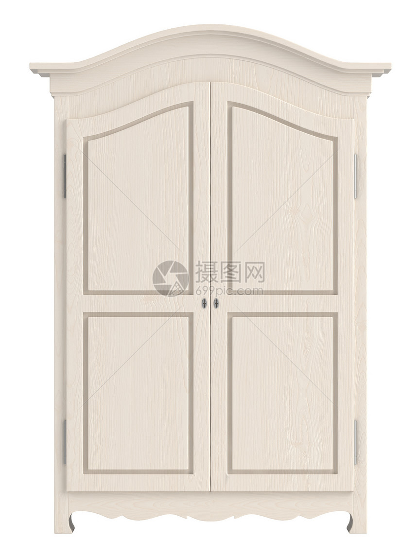 白漆的木制壁橱衣柜橱柜风格衣服壁橱民间木头组织梳妆台内阁图片