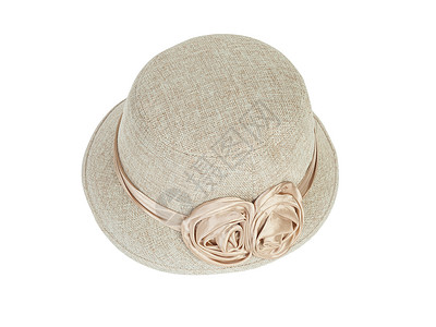 时装女帽毛毡头饰帽子纺织品白色优雅衣服风格收藏边缘背景图片