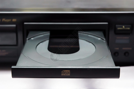 光盘播放机玩家 cd电影记录电子产品录音机托盘技术视频音乐播放器按钮光盘背景