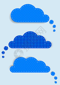 云层集物品插图贴纸标签气泡卡通片背景图片