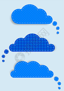 云层集标签贴纸卡通片物品插图气泡背景图片