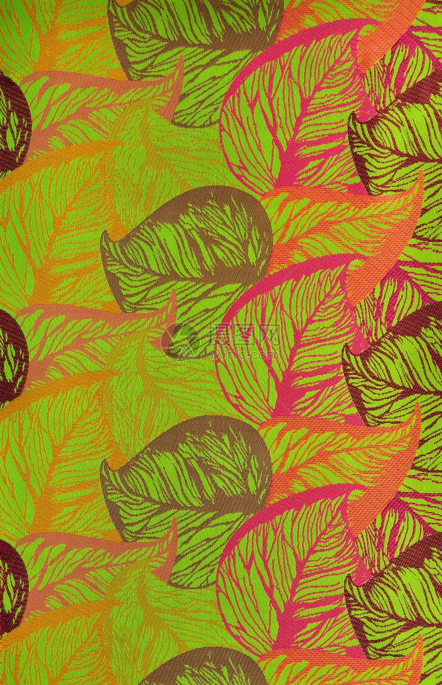 绘图纹理棉布宏观材料正方形树叶框架亚麻花朵绿色艺术图片