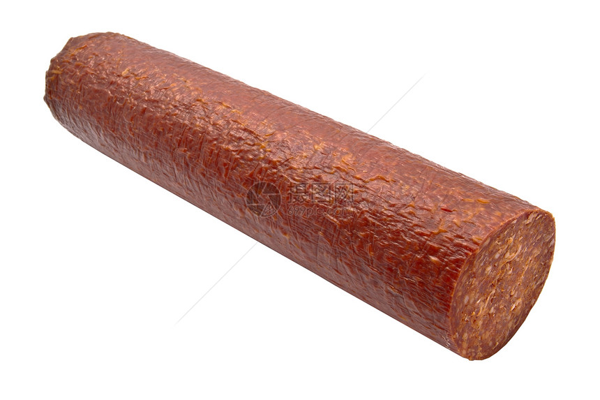 大腊肠香肠食物宏观白色产品猪肉红色烹饪辣椒胡椒小吃图片