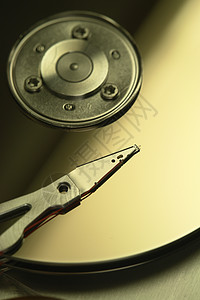 数字存储写作宏观部分硬盘计算机数据阅读技术行业磁铁背景图片