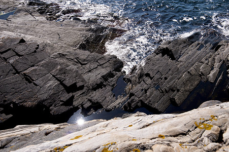 群岛旅行海洋静脉岩岸海岸岩石地质学小岛材料纹理高清图片