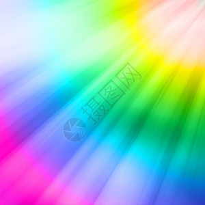 彩虹颜色的反光映射着背景图片