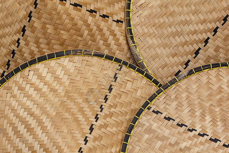 篮子模式材料棕色柳条风格工艺条纹效果装饰木头文化背景图片