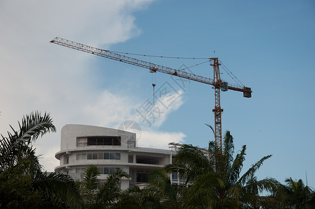 建筑施工天空蓝色建造工程师起重机项目背景图片