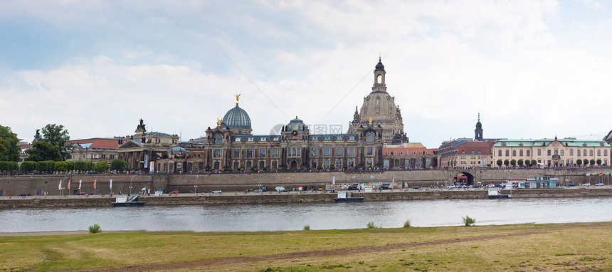 德国德累斯顿大全景全景蓝色城市正方形音乐石头景观建筑学文化房子图片