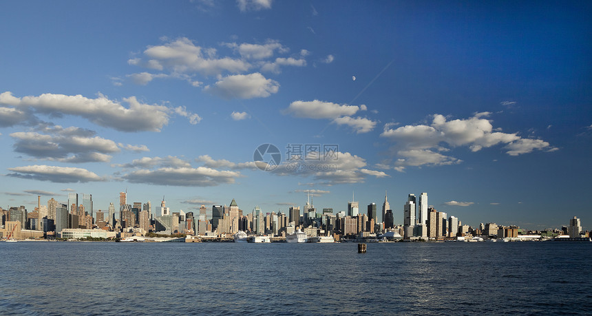 纽约市上城天线海洋摩天大楼历史性刮刀景观吸引力全景天空旅游港口图片
