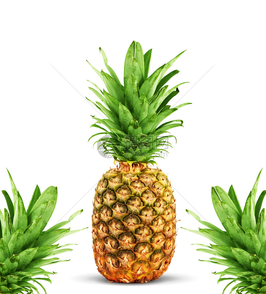 提取菠萝茶点美食绿色食物香味叶子水果热带植物果汁图片