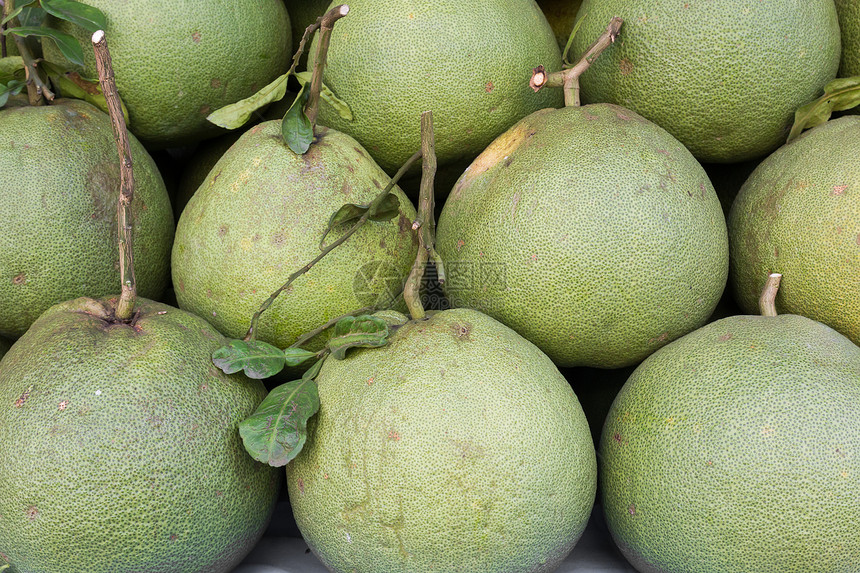 波梅洛或庞梅罗橙子绿色健康柚子市场水果食物热带图片
