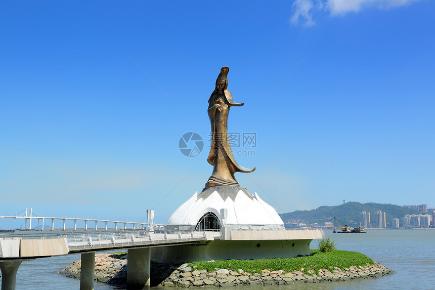 Kun Iam在澳门的雕像半岛宗教地标风景观光游客纪念碑雕刻佛教徒女神图片