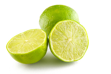 石灰绿色橙子活力食物健康水果柠檬叶子背景图片