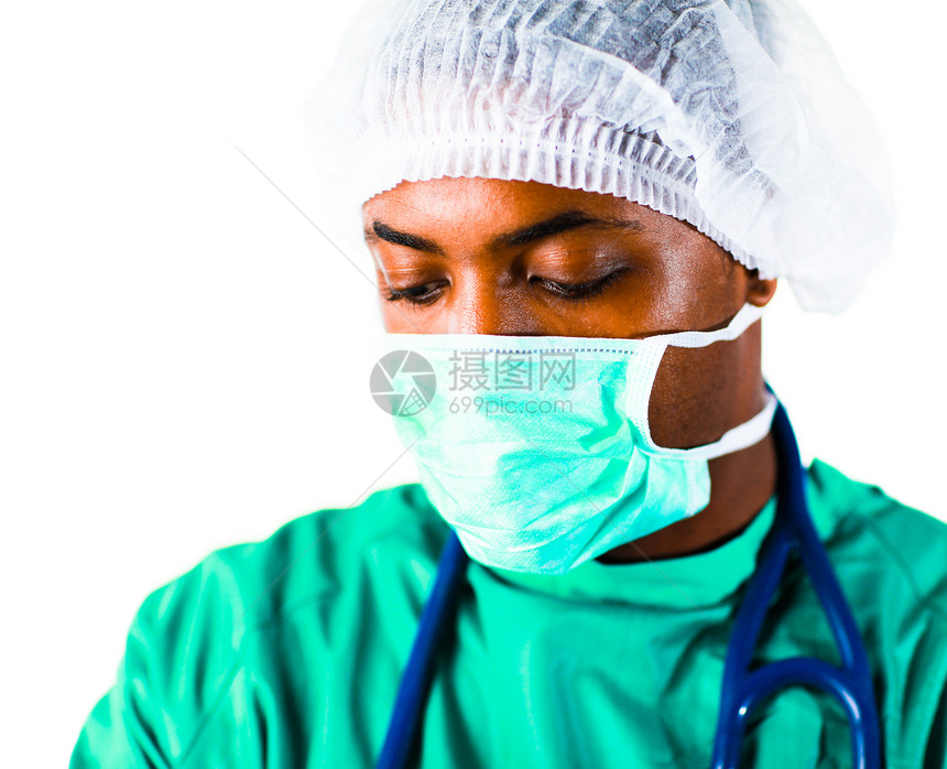 一名外科医生的头部照片卫生男人皮肤操作工作保健诊所职业男性手术室图片