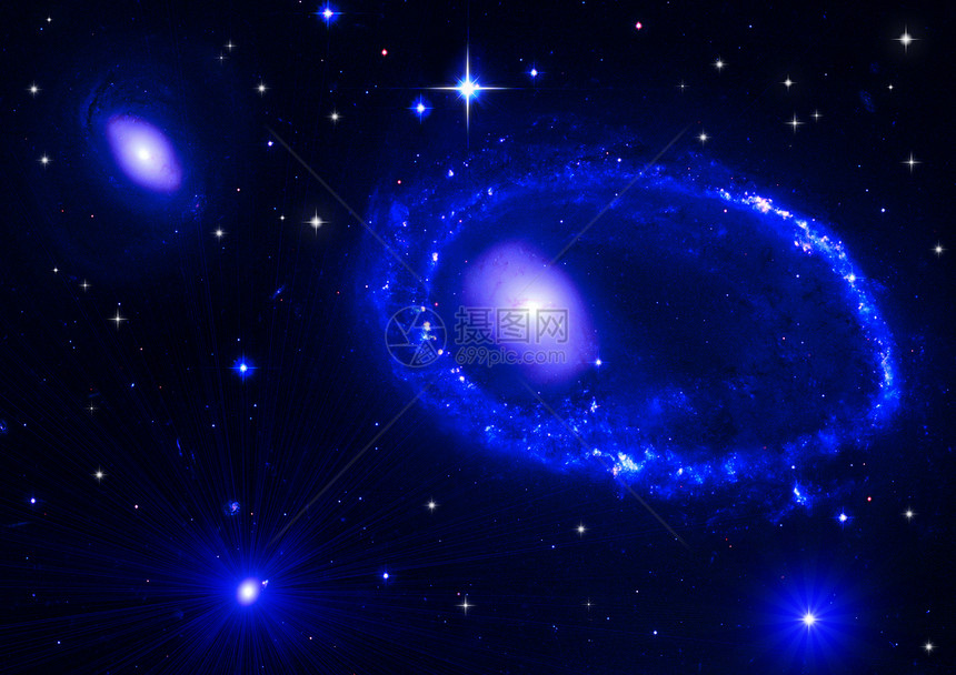 遥远的银河系紫色飞碟天空螺旋微光太阳插图望远镜光环行星图片
