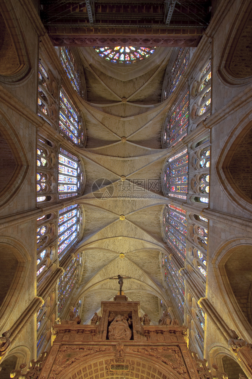 西班牙卡斯蒂利亚莱昂里昂利昂大教堂旅游遗产历史宗教金库建筑学旅行图片