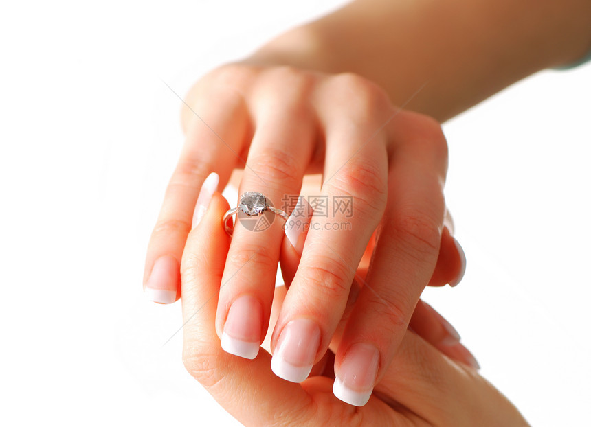 钻石戒指白色女士已婚宝石婚礼指甲珠宝手指订婚女性图片