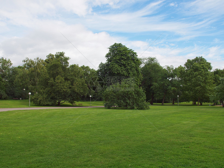 德国斯图加特的花园绿色草地植被公园联盟树木图片