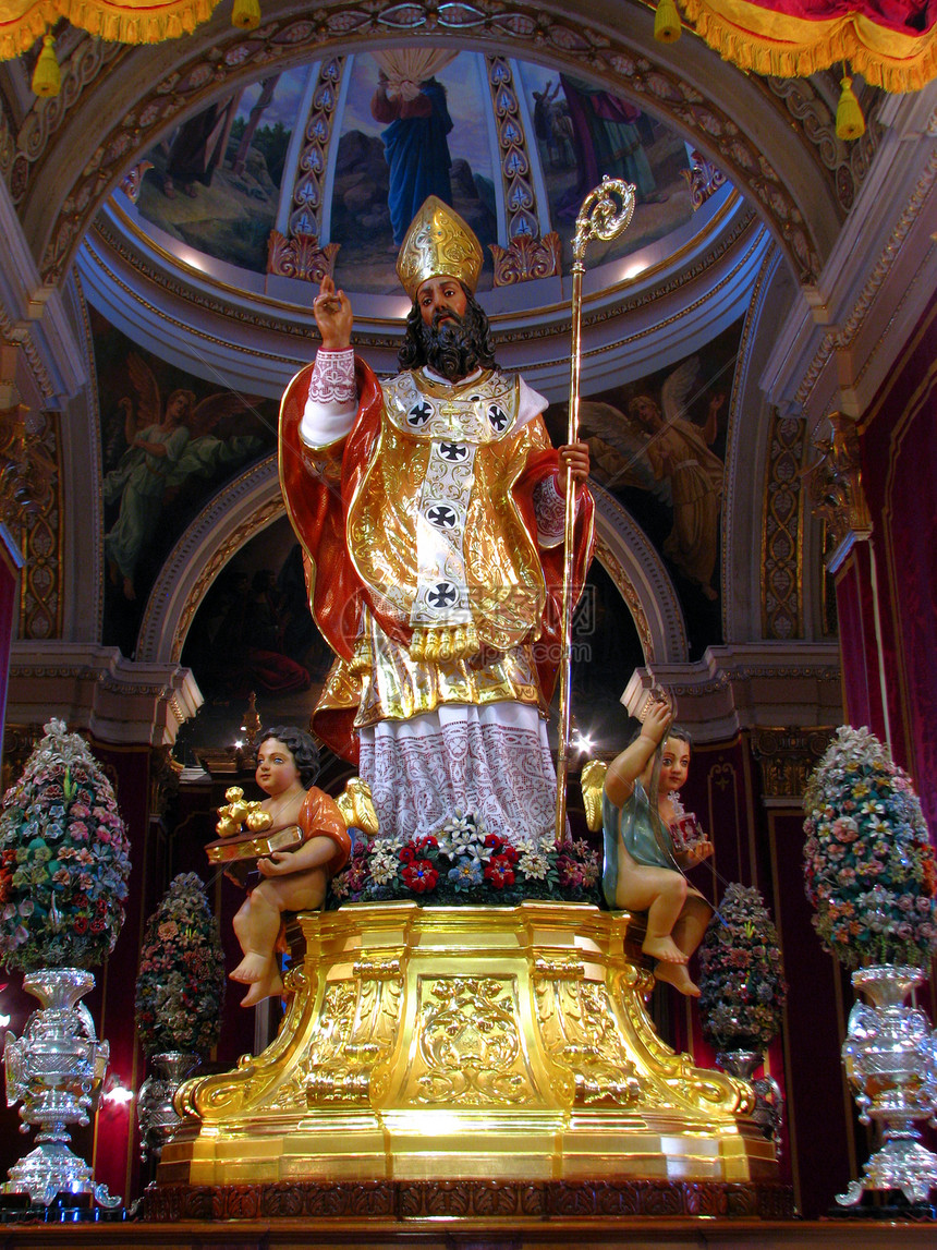 圣尼古拉斯信仰教会雕塑庆典圆顶宗教雕像图片
