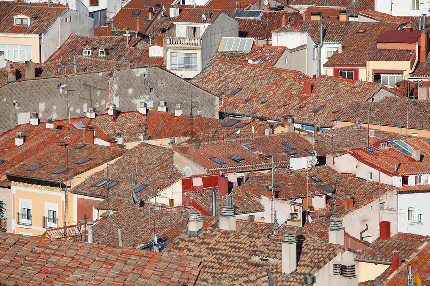 西班牙卡斯蒂利亚和里昂布尔戈斯市屋顶图片