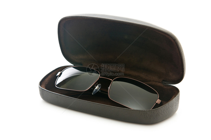 时尚的太阳镜在白色上被孤立阳光塑料色调运动海滩风镜晴天玻璃紫外线眼镜图片