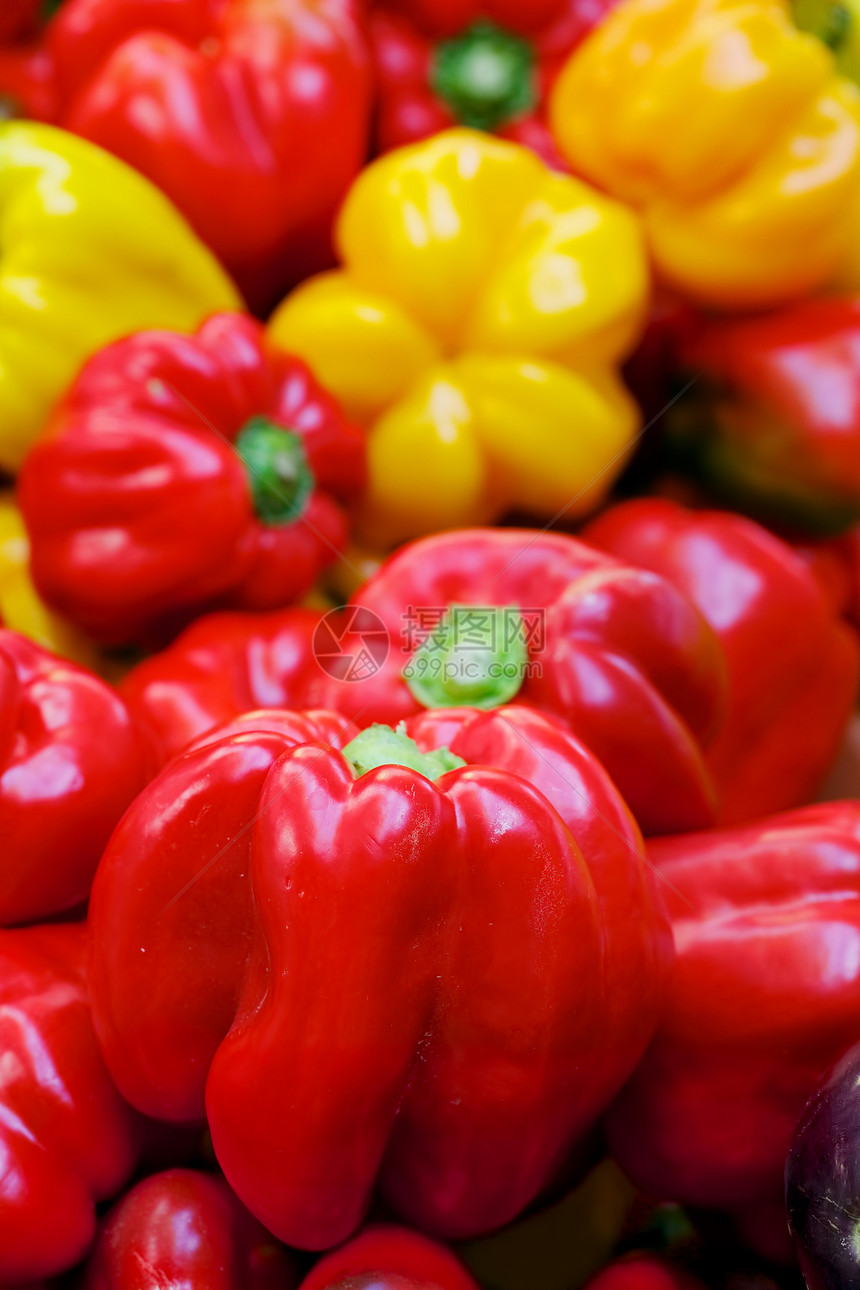 红和黄铃辣椒蔬菜胡椒绿色饮食收成生产食物烹饪沙拉墙纸图片